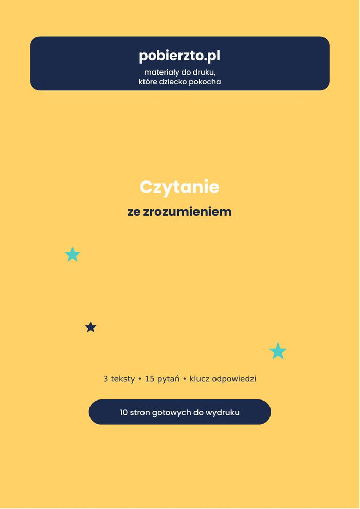 Czytanie ze Zrozumieniem — 3 Teksty (PDF do druku)