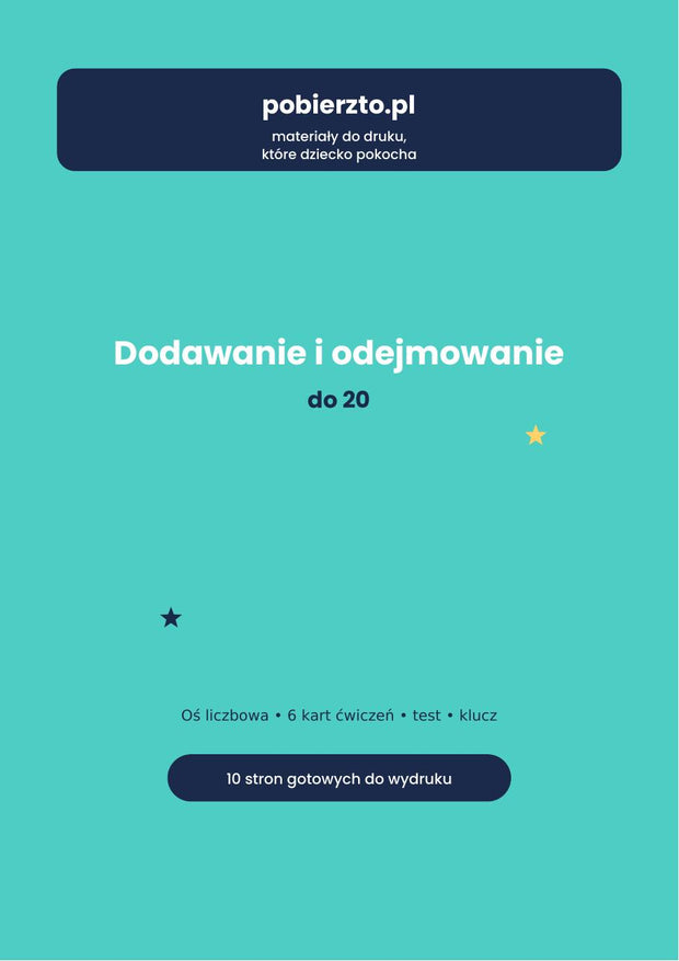 Dodawanie i Odejmowanie do 20 (PDF do druku)