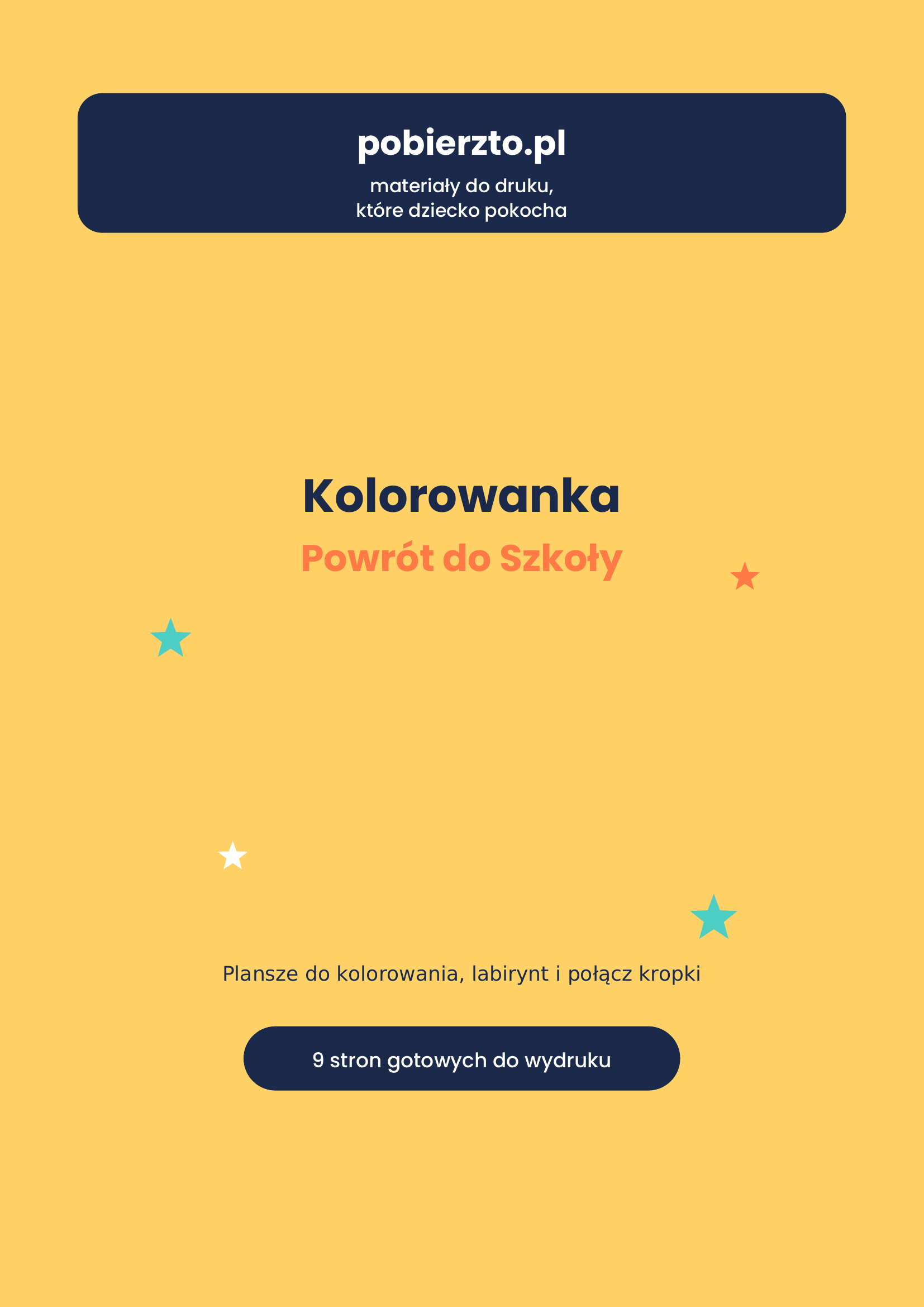Kolorowanka Powrót do Szkoły (PDF do druku)