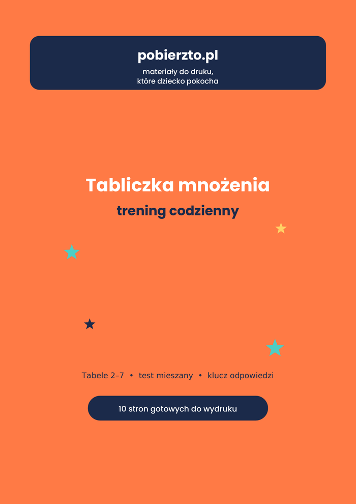 Tabliczka Mnożenia — Trening Codzienny (PDF do druku)
